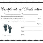 Baby Dedication Certificate Template