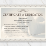 Baby Dedication Certificate Template