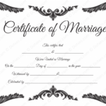 Blank Marriage Certificate Template