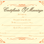 Blank Marriage Certificate Template