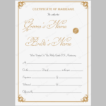 Blank Marriage Certificate Template