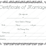 Blank Marriage Certificate Template