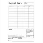 Blank Report Card Template