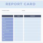 Blank Report Card Template