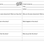 Book Report Template Grade 1