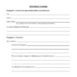 Book Report Template Grade 1