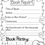 Book Report Template Grade 1