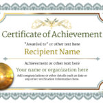 Certificate Of Achievement Template Word