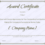 Certificate Of Achievement Template Word