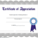 Certificate Of Appreciation Template Free Printable