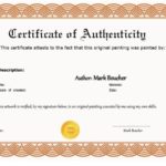 Certificate Of Authenticity Template