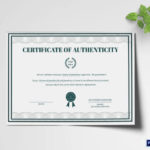 Certificate Of Authenticity Template