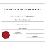 Certificate Of Completion Word Template