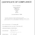 Certificate Of Compliance Template