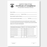 Certificate Of Compliance Template