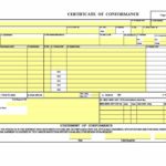 Certificate Of Conformance Template