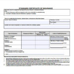 Certificate Of Insurance Template