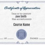 Certificates Of Appreciation Template