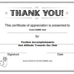 Certificates Of Appreciation Template