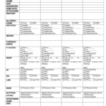 Charge Nurse Report Sheet Template