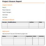 Closure Report Template