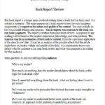 College Book Report Template