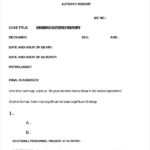 Coroner’s Report Template