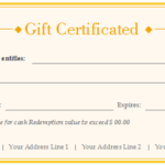 Custom Gift Certificate Template