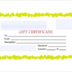 Custom Gift Certificate Template