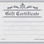 Custom Gift Certificate Template