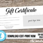 Custom Gift Certificate Template