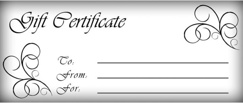 Custom Gift Certificate Template