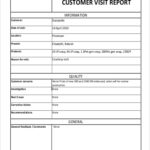 Customer Visit Report Format Templates