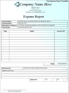 Daily Expense Report Template (2) - PROFESSIONAL TEMPLATES ...