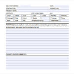 Daily Site Report Template