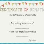 Donation Certificate Template