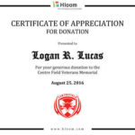 Donation Certificate Template