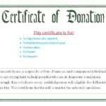 Donation Certificate Template