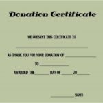 Donation Certificate Template