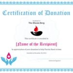 Donation Certificate Template