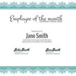 Employee Of The Month Certificate Template