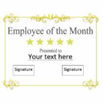 Employee Of The Month Certificate Templates