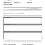 Equipment Fault Report Template