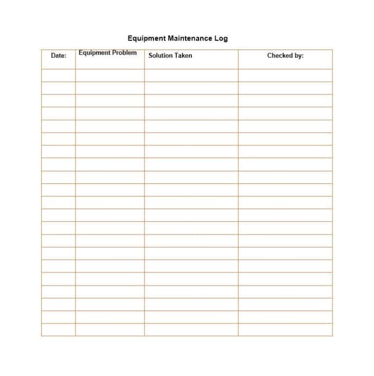 Fault Report Template Word