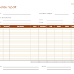 Expense Report Spreadsheet Template