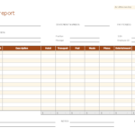 Expense Report Spreadsheet Template