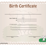 Fake Birth Certificate Template