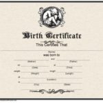 Fake Birth Certificate Template