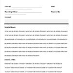 Fake Police Report Template