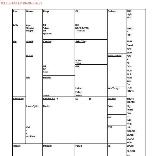 Icu Report Template 4 PROFESSIONAL TEMPLATES PROFESSIONAL TEMPLATES icu-report-template